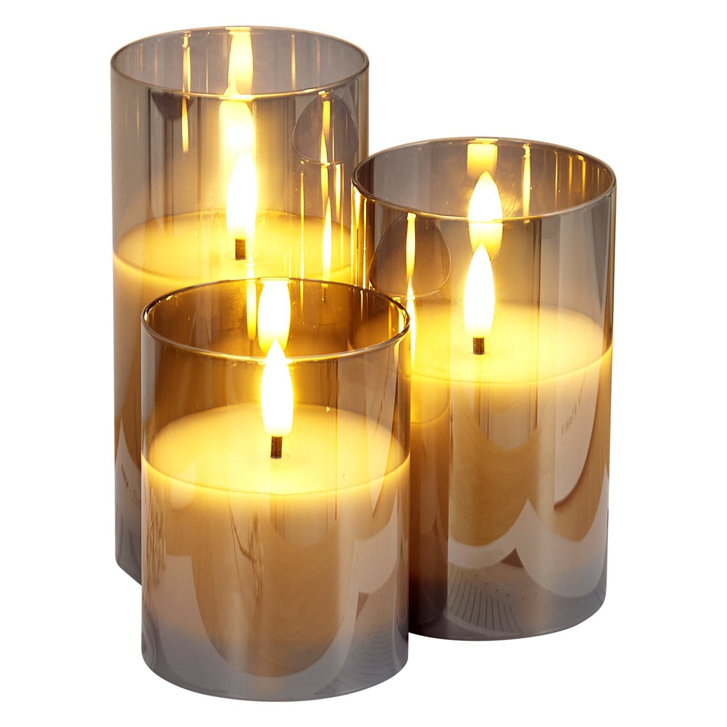 Flameless LED Candle Set (3-Pack) – Battery Operated with Remote, Realistic Flicker for a Warm & Safe Glow