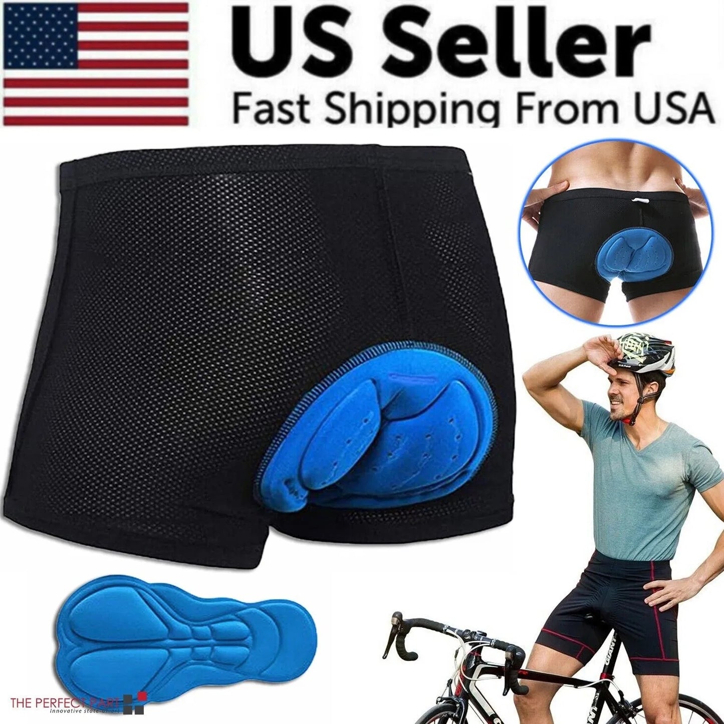 3D Padded Cycling Shorts – Breathable Bike Underwear for Men & Women