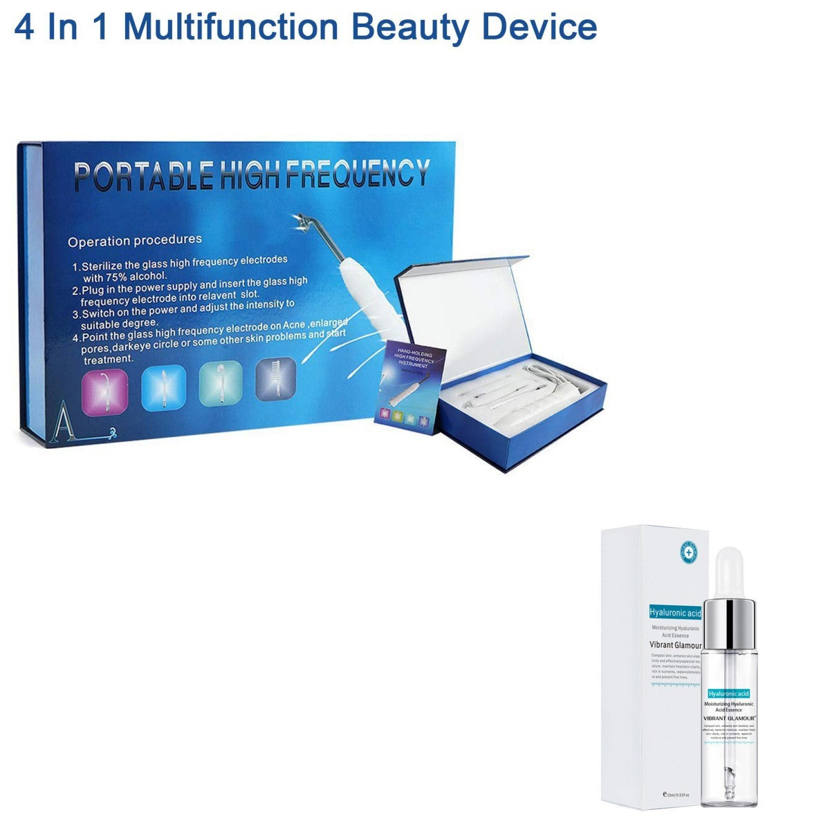 Electrotherapeutic Rod And Hairdressing Instrument  With Hyaluronic Acid Facial Serum