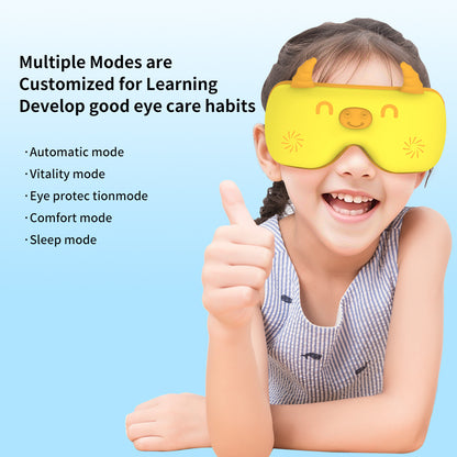 Smart Foldable Kids Eye Massager Bluetooth Heat Vibration Relief For Screen Fatigue