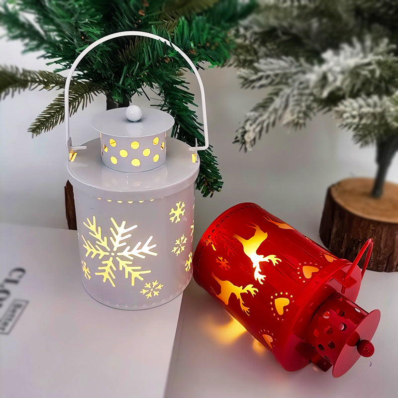 Christmas Candle Lights (Set of 3) LED Small Lanterns Wind Lights Electronic Candles Nordic Style Creative Holiday Decoration