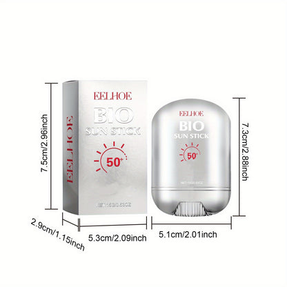 2pcs Bio Sun Stick - Facial Sunscreen - Hydrating & Soothing Moisturizer For All Skin Types - Waterproof Portable Uvioresistant, With Nicotinamide And Vitamin C -15g