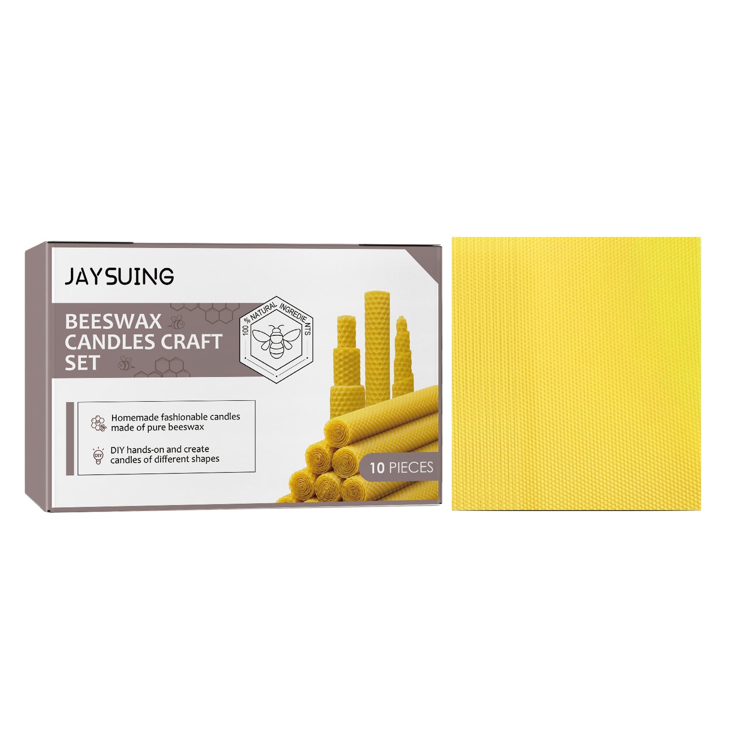 DIY Beeswax Sheets – Pure Honeycomb Wax Tablets for Handmade Candles & Festive Crafts