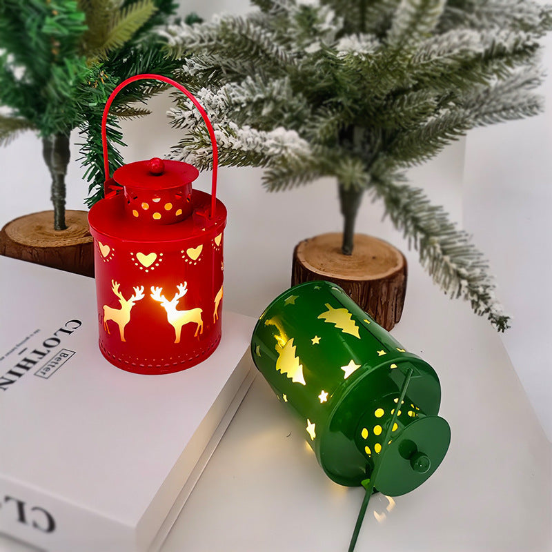 Christmas Candle Lights (Set of 3) LED Small Lanterns Wind Lights Electronic Candles Nordic Style Creative Holiday Decoration