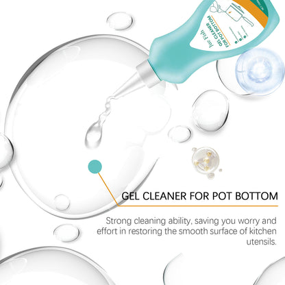 Jue-Fish Kitchen Cleaner, Cooktop Range Hood Cooker Clean Oil Stains Black Dirt On The Bottom Of The Pan Cleanser