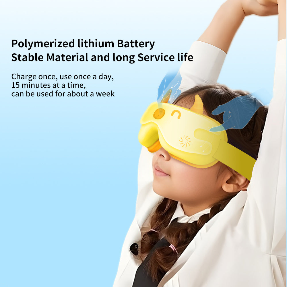 Smart Foldable Kids Eye Massager Bluetooth Heat Vibration Relief For Screen Fatigue