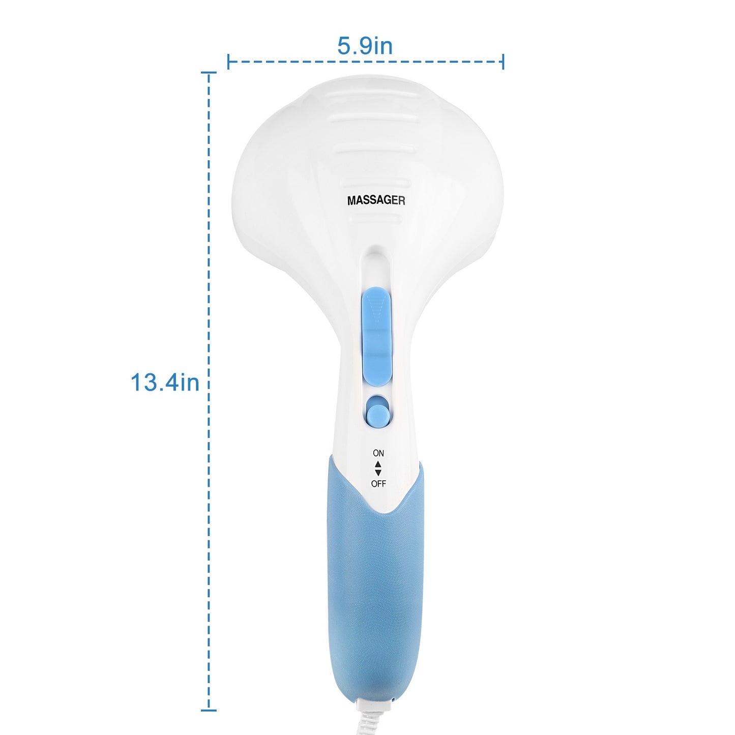 1Pc Electric Full Body Percussion Massager Handheld Double Head Vibrating Body Relax For Neck Back Legs