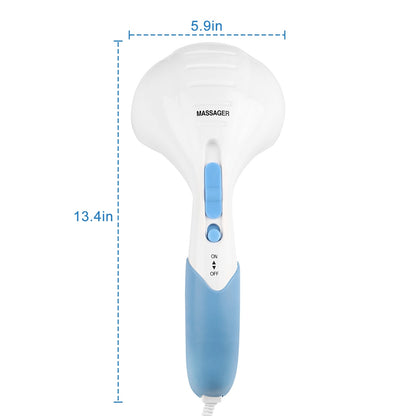 1Pc Electric Full Body Percussion Massager Handheld Double Head Vibrating Body Relax For Neck Back Legs
