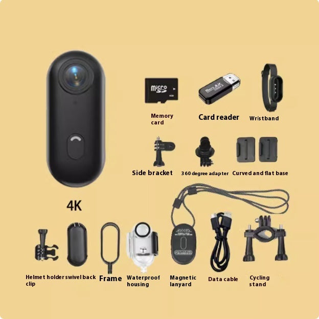 4K Professional Mini Action Camera – Outdoor Sports Helmet, Motorcycle, Bicycle, and Body Cam for Filming and Video