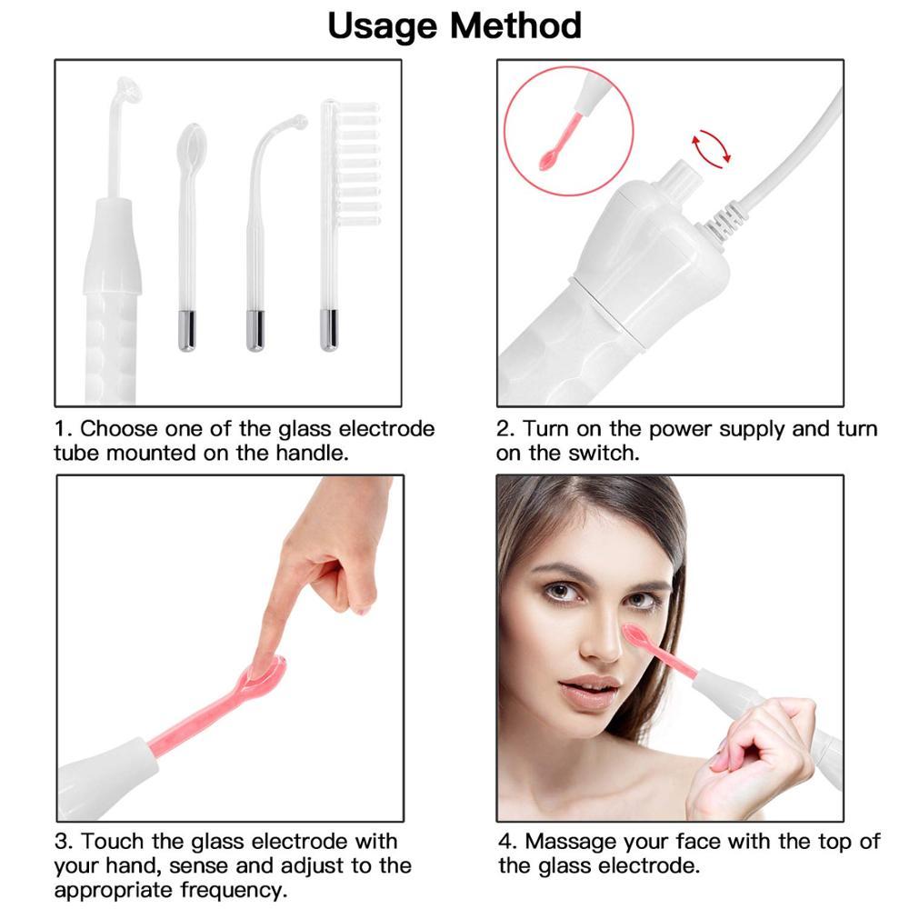 Electrotherapeutic Rod And Hairdressing Instrument  With Hyaluronic Acid Facial Serum