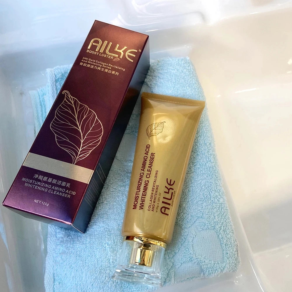 AILKE Rose Facial Cleanser – Moisturizing, Whitening, and Organic Foam Face Wash for Skin Care