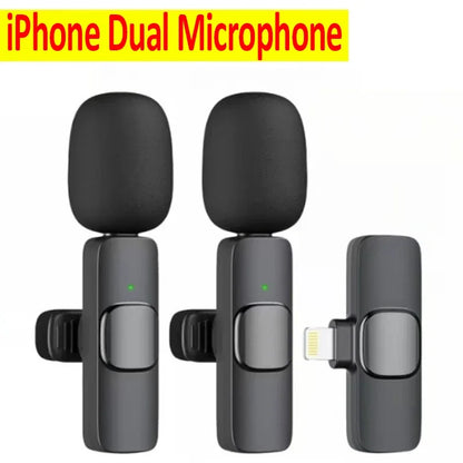 Wireless Lavalier Microphone – Noise Reduction Mic for iPhone/Android, Ideal for Live Streaming, YouTube, TikTok, Facebook Live