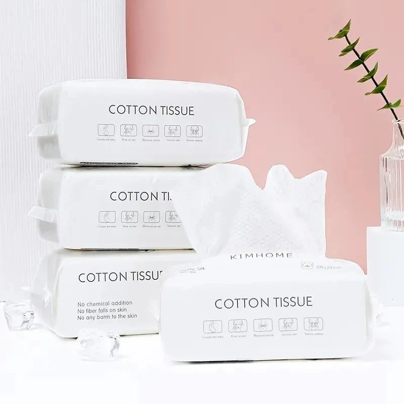 Soft Cotton Disposable Face Towels – 50/100 Pcs for Washing and Drying