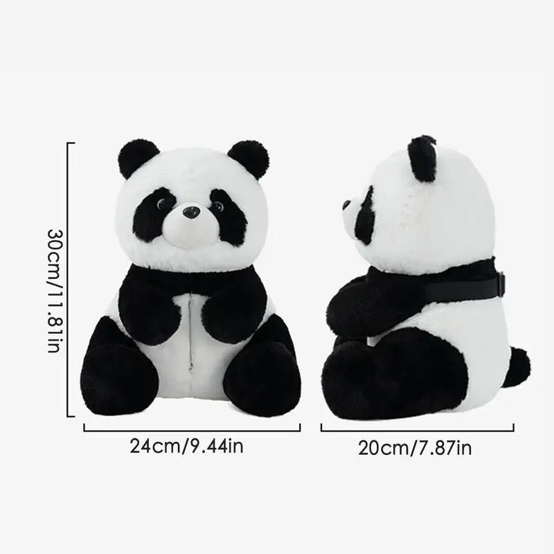 Plush Cute Panda Tissue Box Holder – Car Seat Paper Dispenser with Cartoon Animal Design