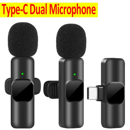 Wireless Lavalier Microphone – Noise Reduction Mic for iPhone/Android, Ideal for Live Streaming, YouTube, TikTok, Facebook Live