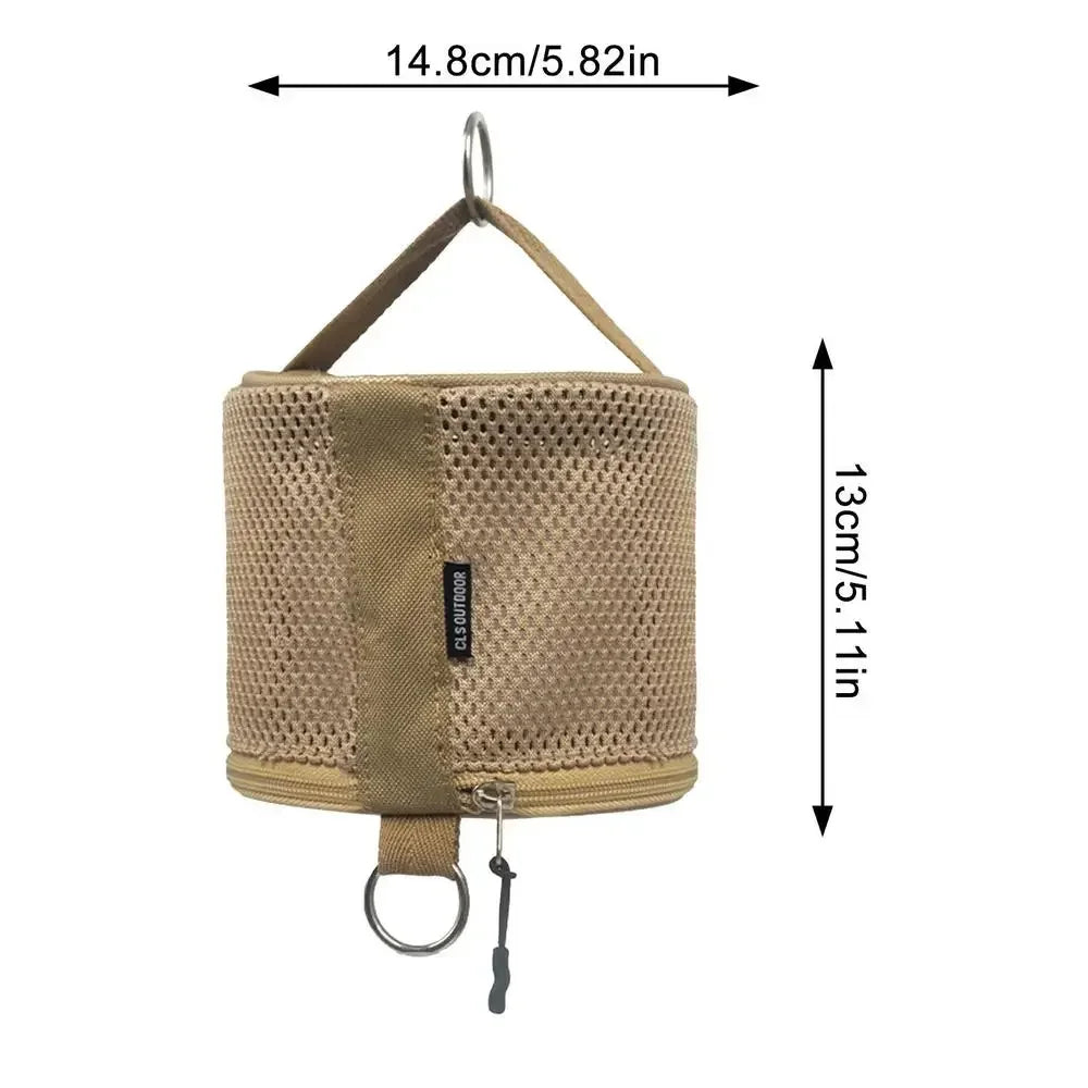 Outdoor Camping Tissue Case Roll Paper Storage Bag With Hook Portable