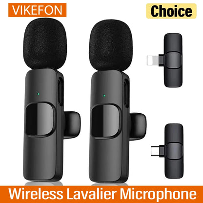 Wireless Lavalier Microphone – Noise Reduction Mic for iPhone/Android, Ideal for Live Streaming, YouTube, TikTok, Facebook Live
