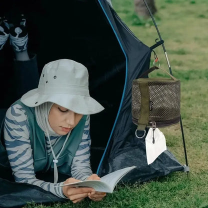 Outdoor Camping Tissue Case Roll Paper Storage Bag With Hook Portable