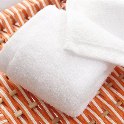 10pcs White Cotton Face & Hand Towels – Soft, Absorbent Towels for Kitchen