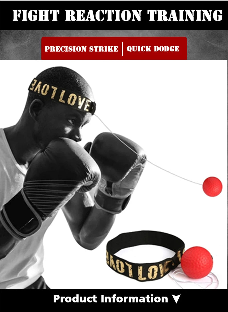 Boxing Speed Ball with Headband – Reflex Trainer for Boxing, Sanda, and Reaction Time Training