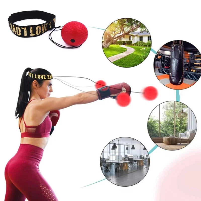 Boxing Speed Ball with Headband – Reflex Trainer for Boxing, Sanda, and Reaction Time Training
