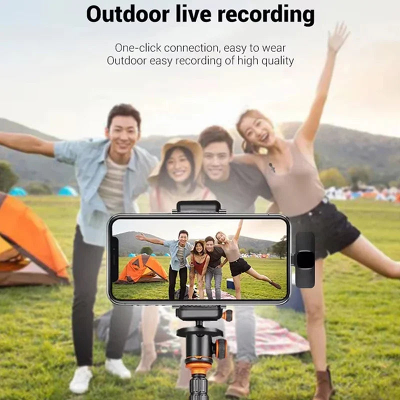 Wireless Lavalier Microphone – Noise Reduction Mic for iPhone/Android, Ideal for Live Streaming, YouTube, TikTok, Facebook Live