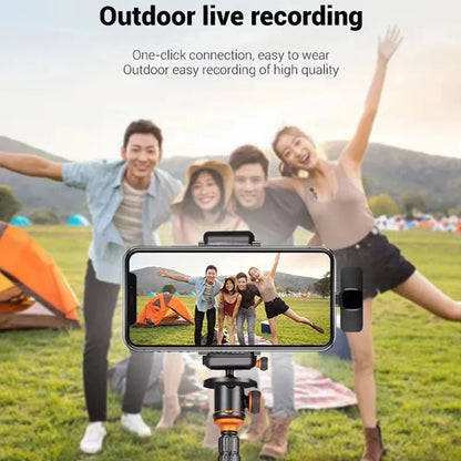 Wireless Lavalier Microphone – Noise Reduction Mic for iPhone/Android, Ideal for Live Streaming, YouTube, TikTok, Facebook Live