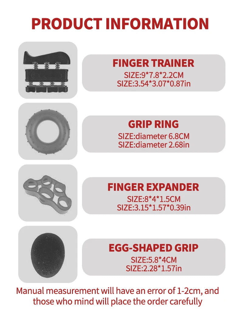 1 Set Finger Strengthener – Forearm and Hand Grip Exerciser for Musicians, Rock Climbing, and Therapy (Black)