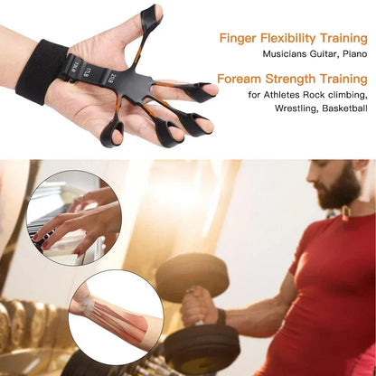 Adjustable Hand Grip Strengthener with Finger Exerciser – Muscle Building & Injury Recovery Tool