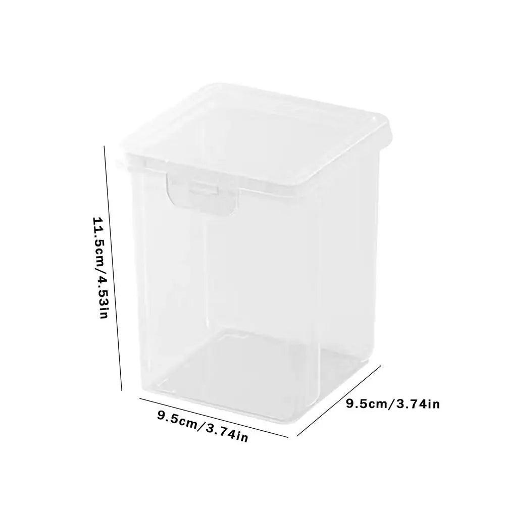 Clear Cotton Swab Holder – Q-Tip Dispenser & Storage Box for Vanity, Makeup, and Bathroom Organization