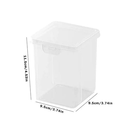 Clear Cotton Swab Holder – Q-Tip Dispenser & Storage Box for Vanity, Makeup, and Bathroom Organization