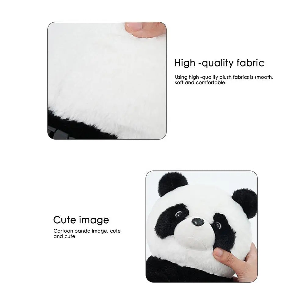 Plush Cute Panda Tissue Box Holder – Car Seat Paper Dispenser with Cartoon Animal Design
