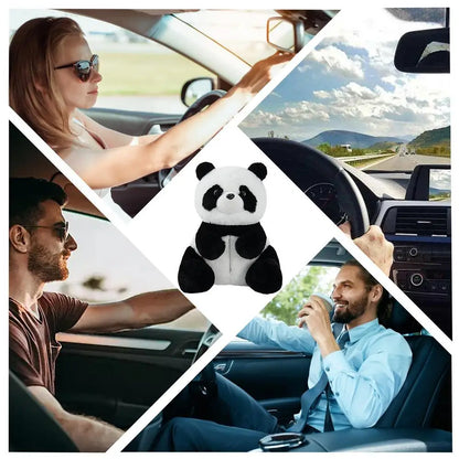 Plush Cute Panda Tissue Box Holder – Car Seat Paper Dispenser with Cartoon Animal Design