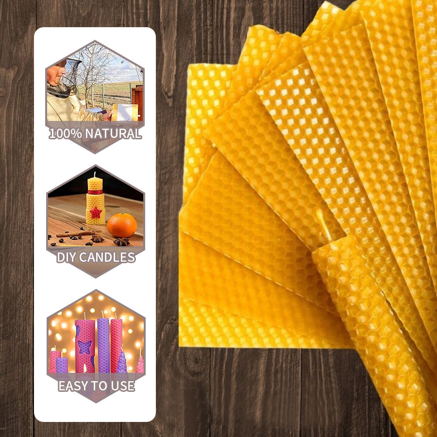 DIY Beeswax Sheets – Pure Honeycomb Wax Tablets for Handmade Candles & Festive Crafts
