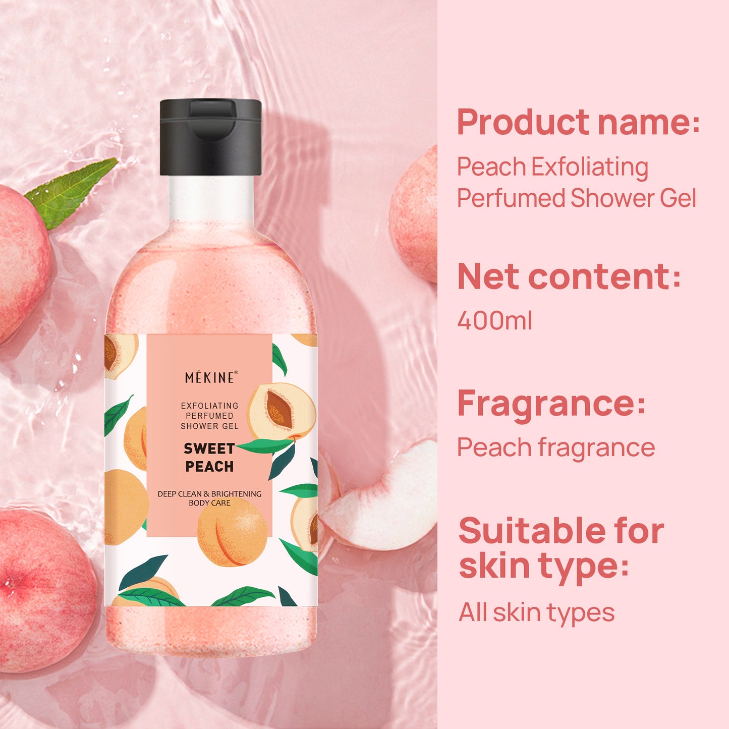 Peach Infusion Shower Gel – Hydrating & Refreshing Cleanser
