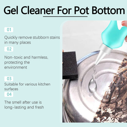 Jue-Fish Kitchen Cleaner, Cooktop Range Hood Cooker Clean Oil Stains Black Dirt On The Bottom Of The Pan Cleanser