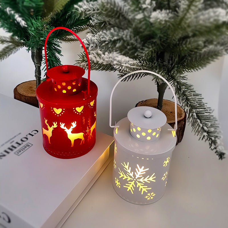 Christmas Candle Lights (Set of 3) LED Small Lanterns Wind Lights Electronic Candles Nordic Style Creative Holiday Decoration