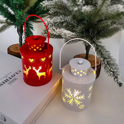 Christmas Candle Lights (Set of 3) LED Small Lanterns Wind Lights Electronic Candles Nordic Style Creative Holiday Decoration