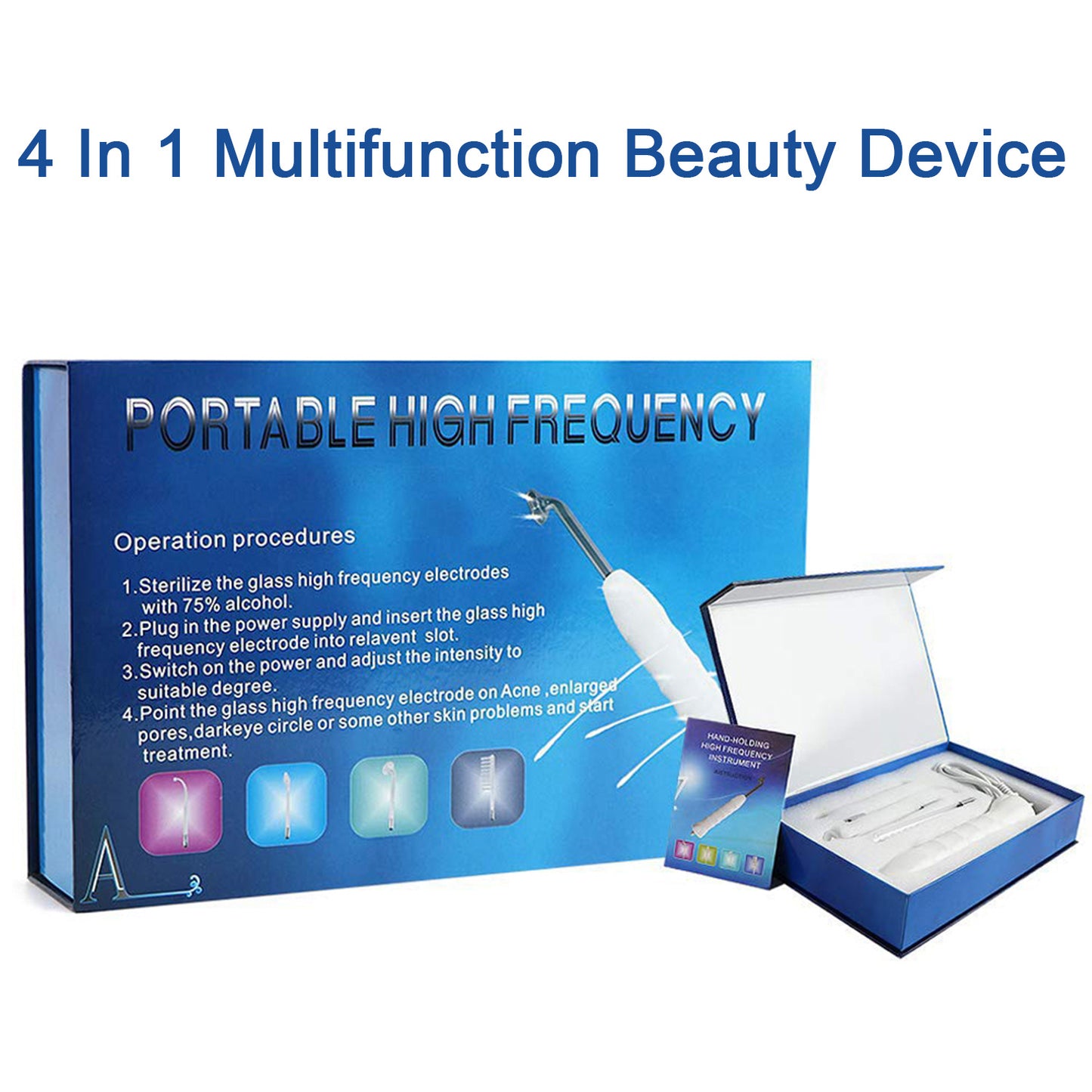 Electrotherapeutic Rod And Hairdressing Instrument  With Hyaluronic Acid Facial Serum
