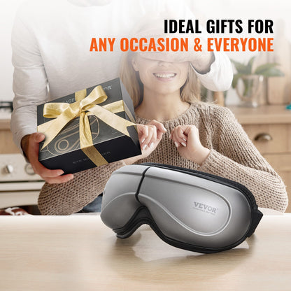 VEVOR Heated Eye Massager Eye Care Device 5 Modes Bluetooth Music Foldable