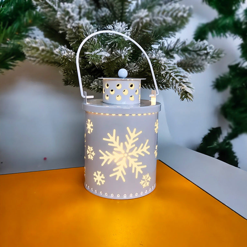 Christmas Candle Lights (Set of 3) LED Small Lanterns Wind Lights Electronic Candles Nordic Style Creative Holiday Decoration