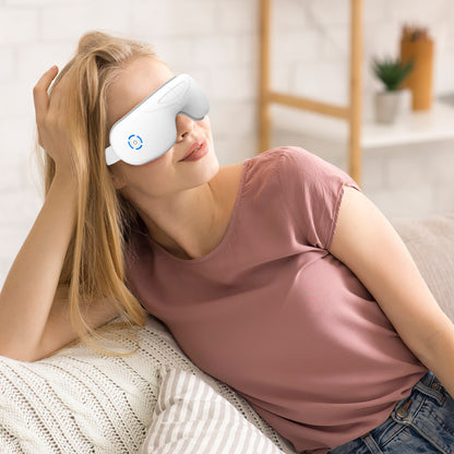 1Pc Eye Massager With Heat Music Air Pressure Vibration Massage Rechargeable For Men Women Elders Wireless Eye Mask